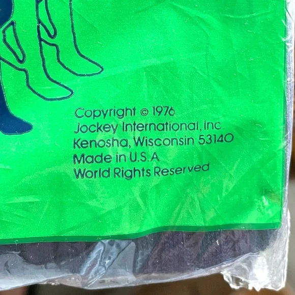 **NEW** Jockey Rib Crew Neck T-Shirt - Size Lrg - Navy/Yellow - New Old Stock - Picture 5 of 6